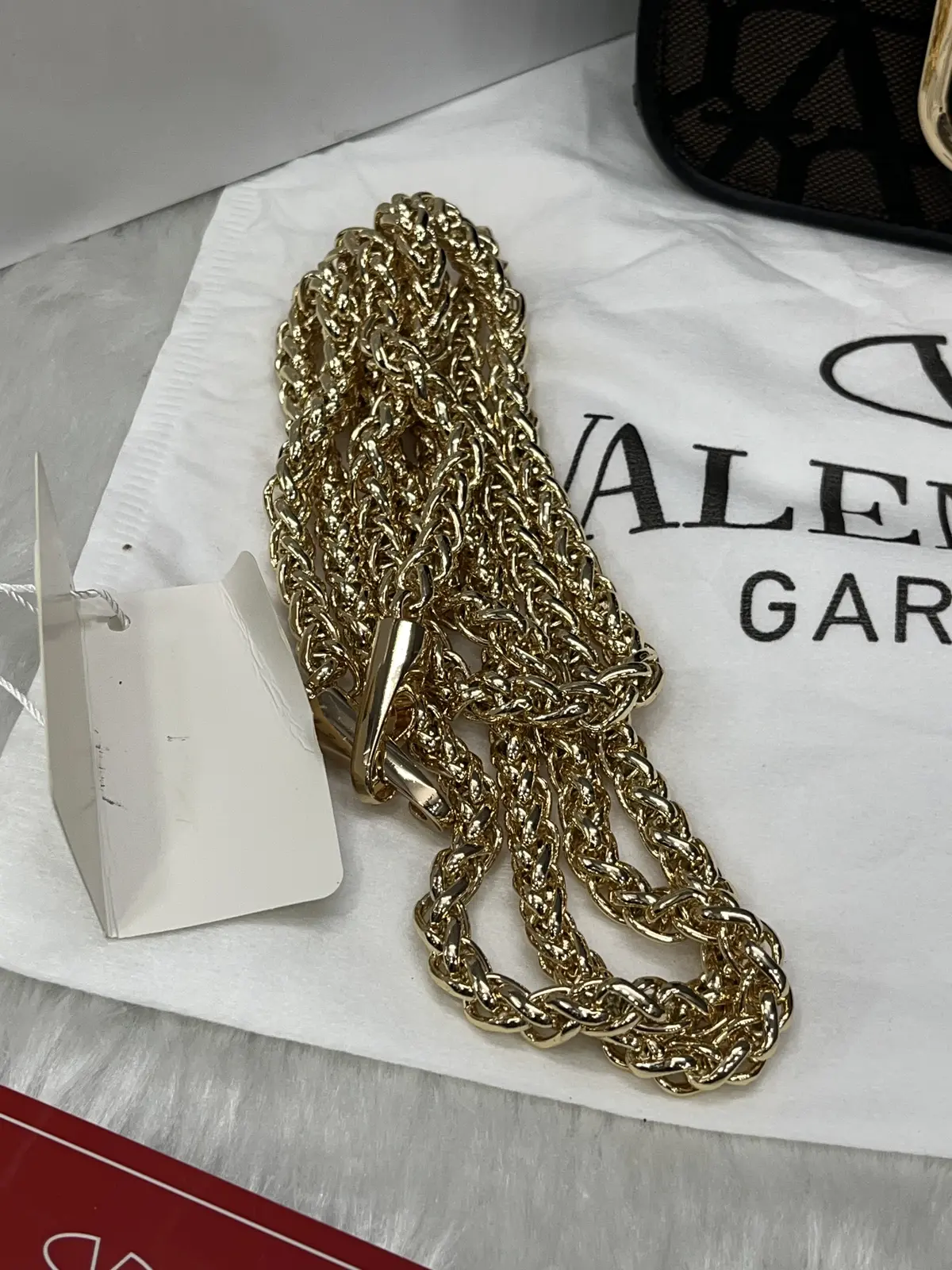 Valentino V Loc Coffee Small Shoulder Bag With OriginalBox - Image 3