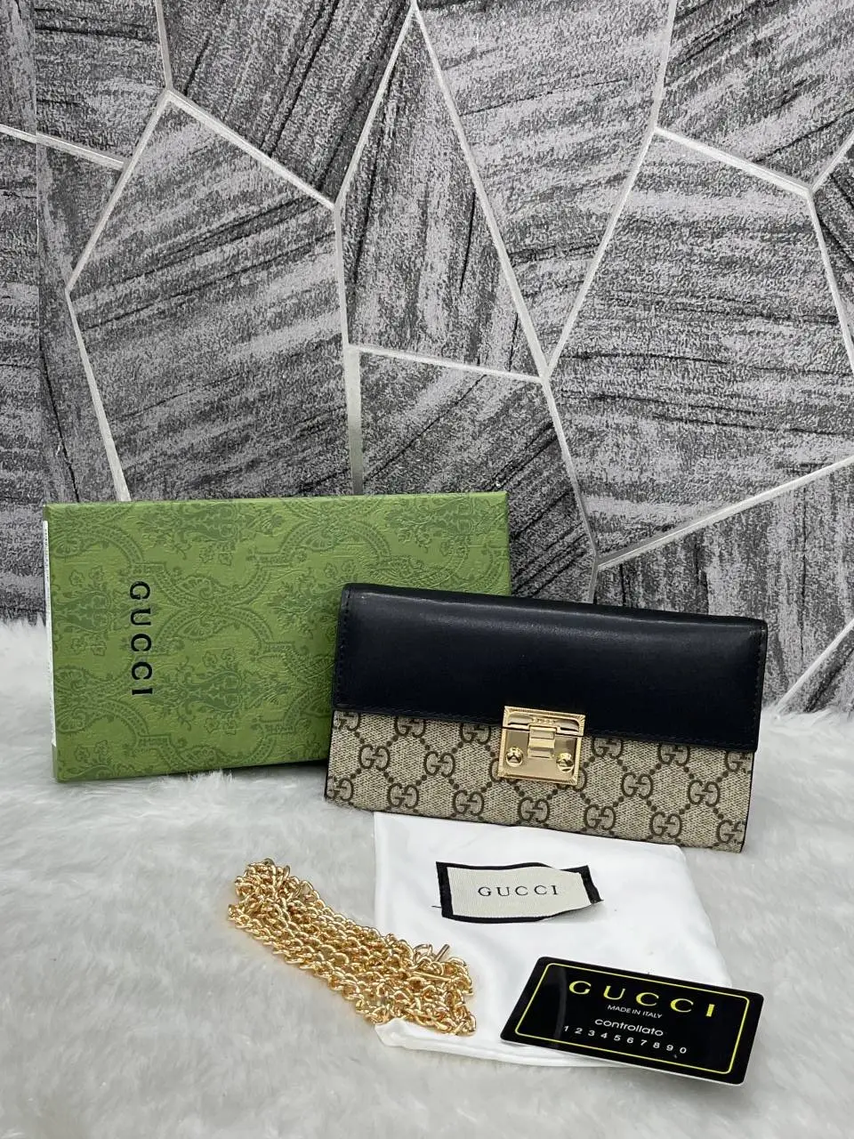Gucci GG Padlock Chain On Wallet Premium Coded With OriginalPacking - Image 5