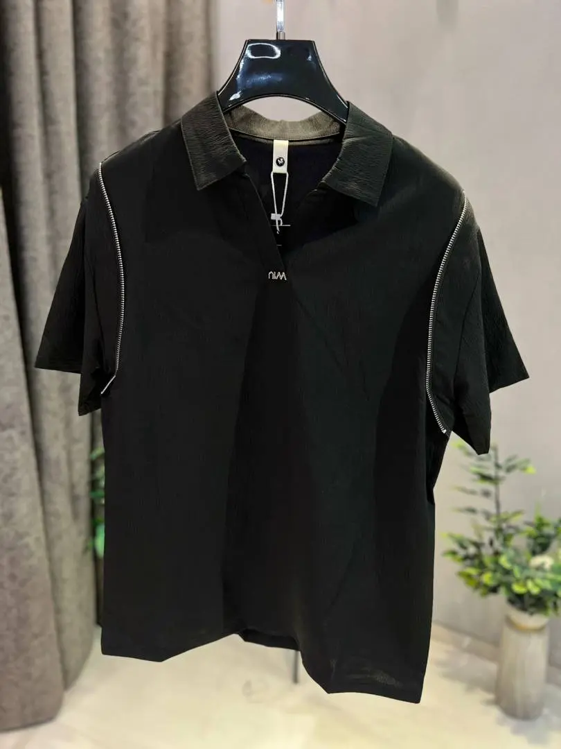 KOREAN IMPORTED HIGH DEMAND ARTICLE POLO T-SHIRT BLACK