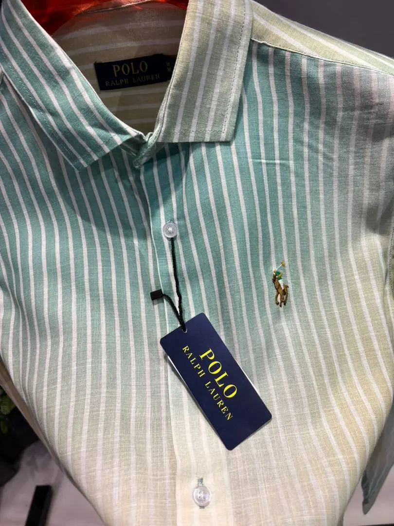 Ralph LAUREN P-OLO IMPORTED STORE ARTICLE Linen Cloth SHIRT - Image 3