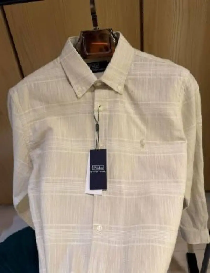 Ralph LAUREN P-OLO IMPORTED STORE ARTICLE SHIRT LIGHT CREAM COLOUR - Image 3