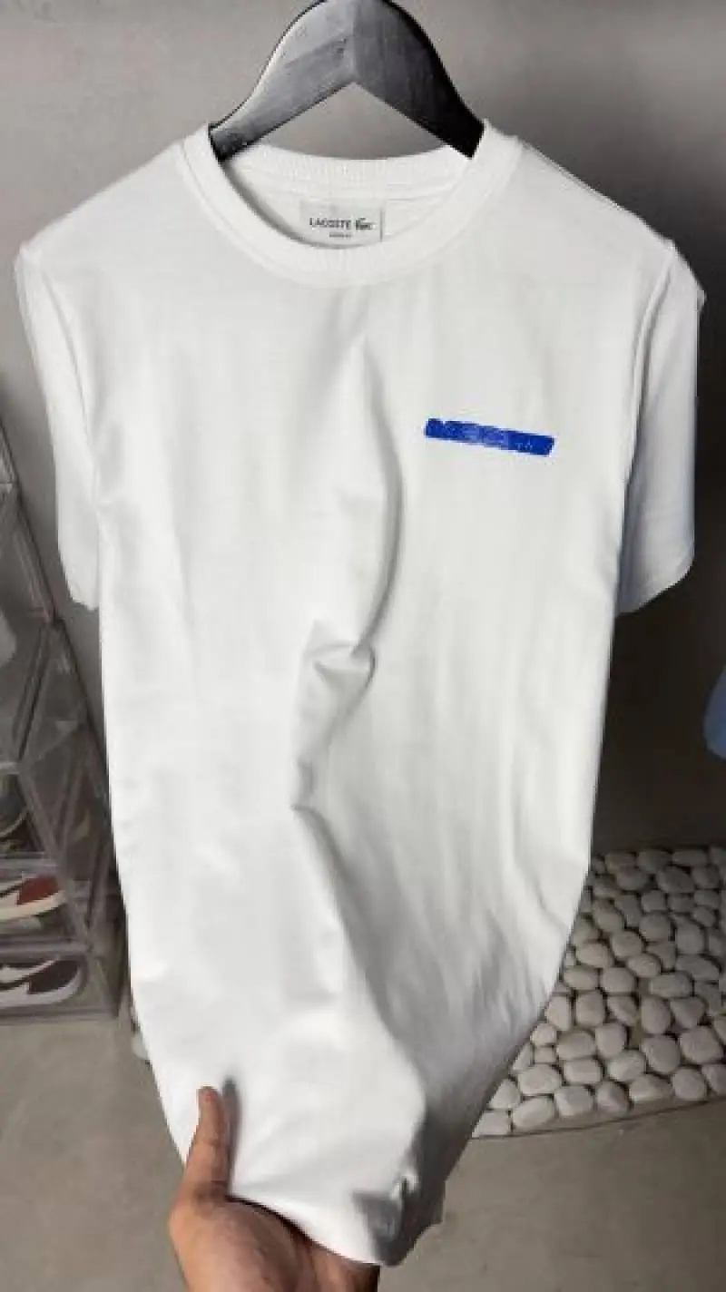 Lacoste Drip Logo White T-Shirt 1234