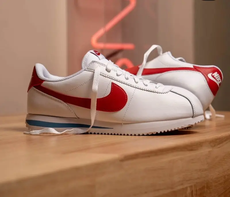 Nike CORTEZ CLASSIC WHITE RED BLUE - Image 2