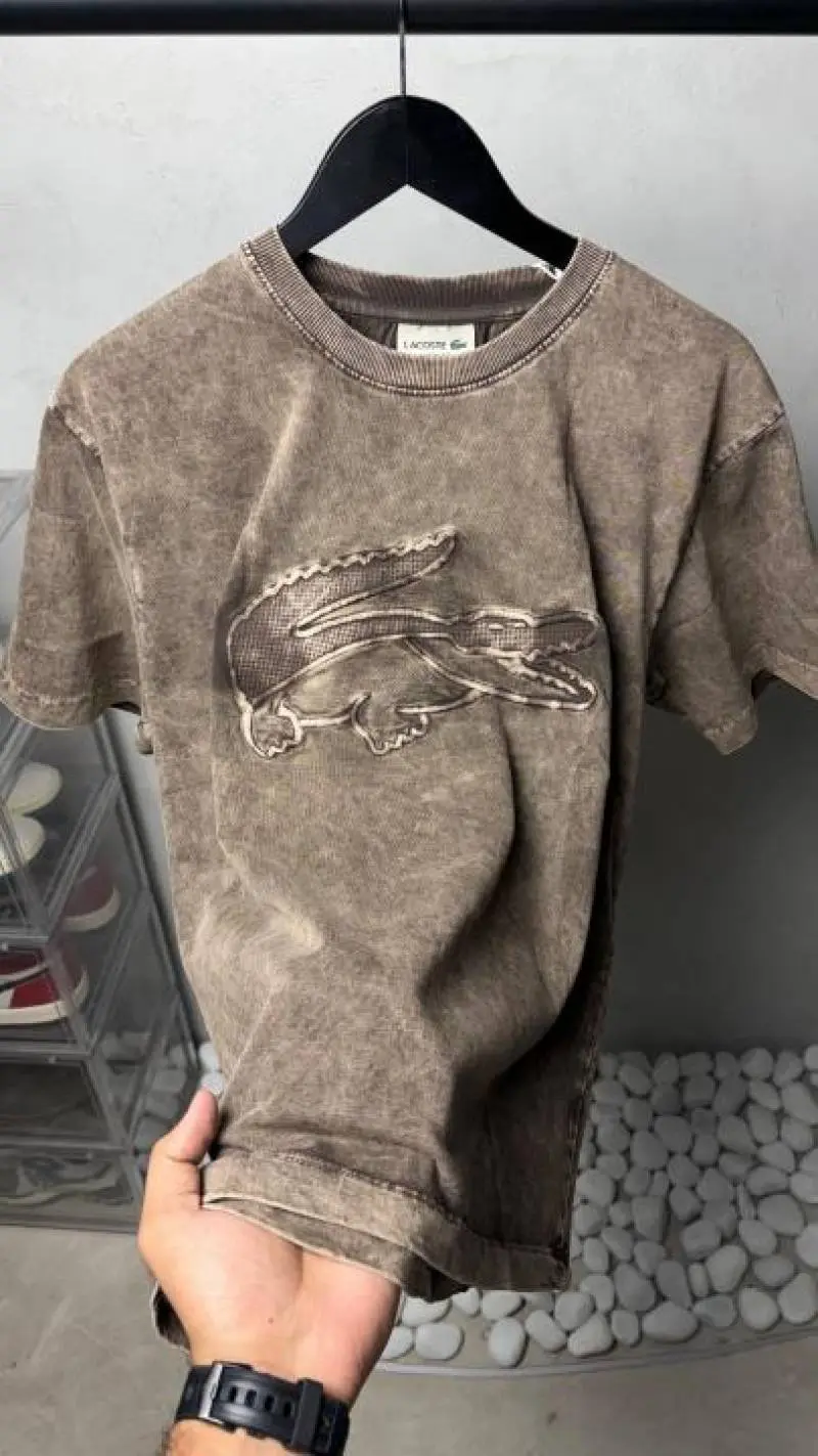 Lacoste Premium Acid Wash Premium T-Shirt 2476 - Image 2