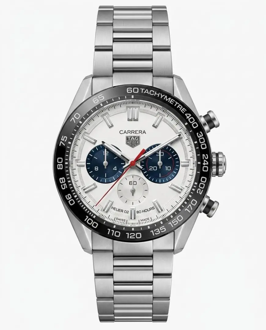 Tag Heuer Carrera Sport Chronograph 44mm silver white
