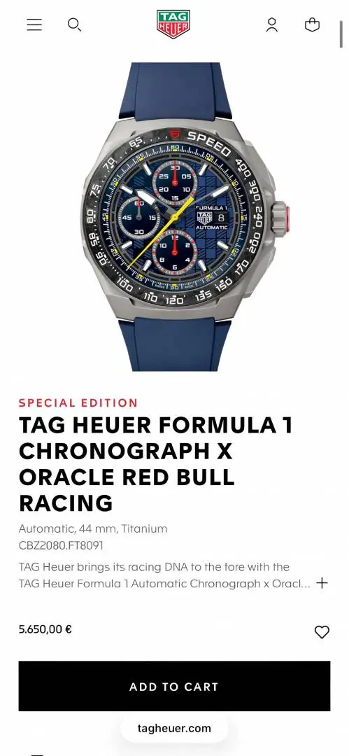 Tag heuee r Formula 1 Chronograph full blue - Image 8