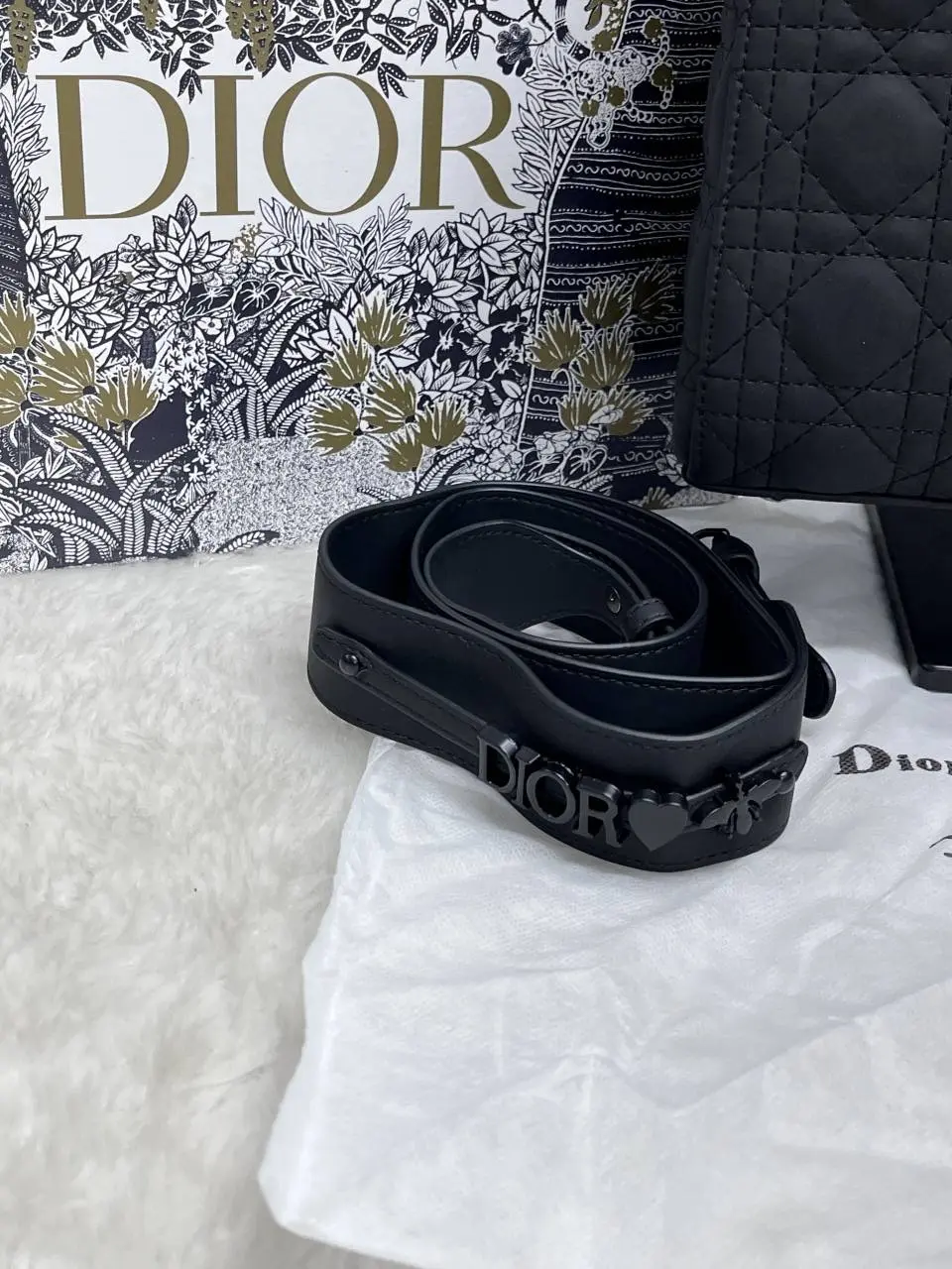 Dior 6099-1 Lady Matte Black Large Size With Original Box & DustCover - Image 2