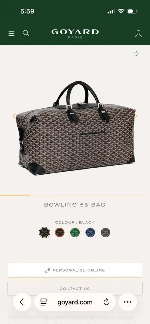 Goyard Bowling 55 Duffle With DustCover - Image 2