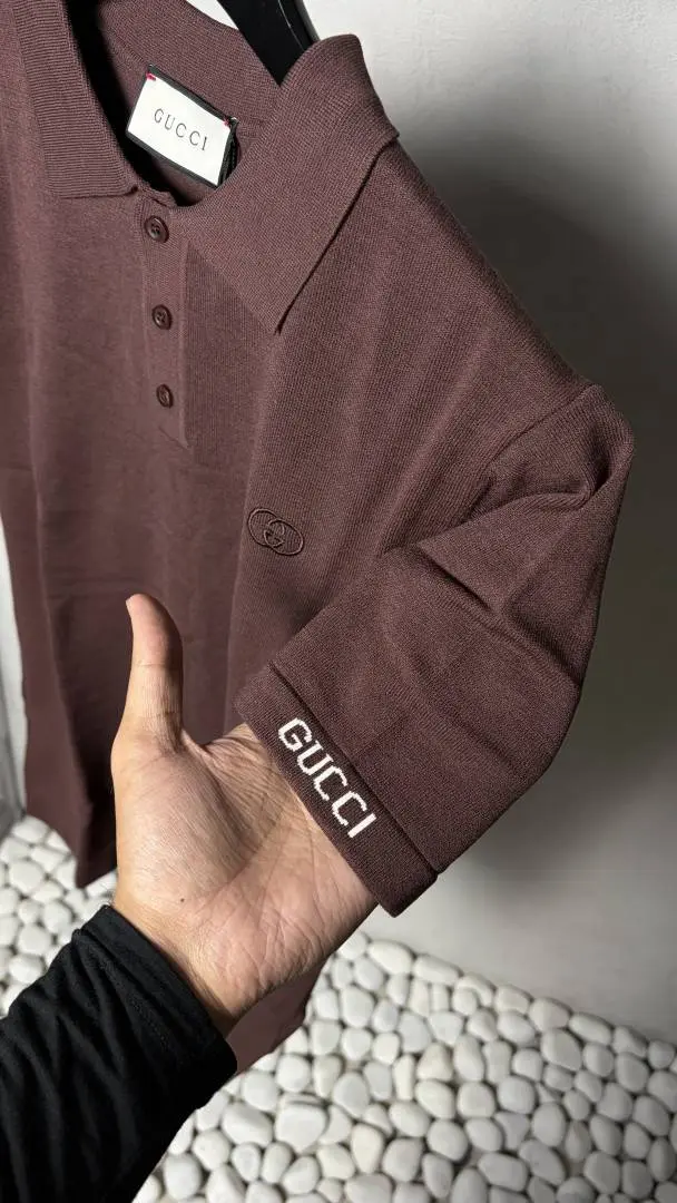Gucci Premium Knit Polo T-Shirt 1781 - Image 4
