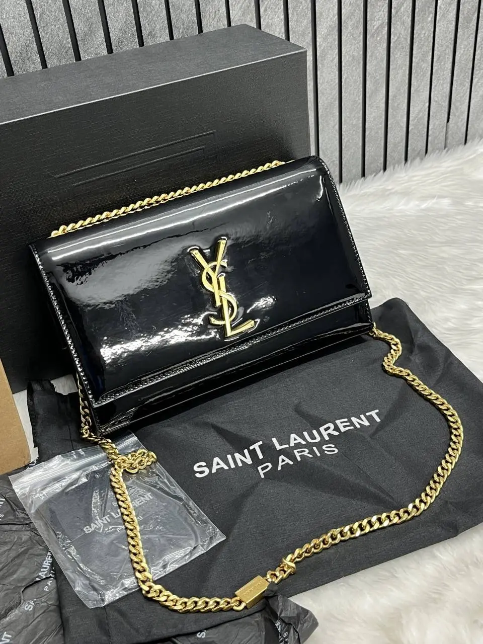 Ysl Kate Patent Shoulder Bag With OriginAuldoubleBox Highend - Image 7