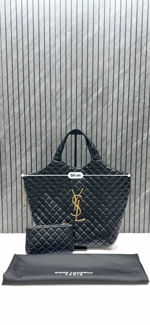 Ysl Icare Maxi Tote in SuperHighend Leather With Original DustCover & Wallet - Image 9