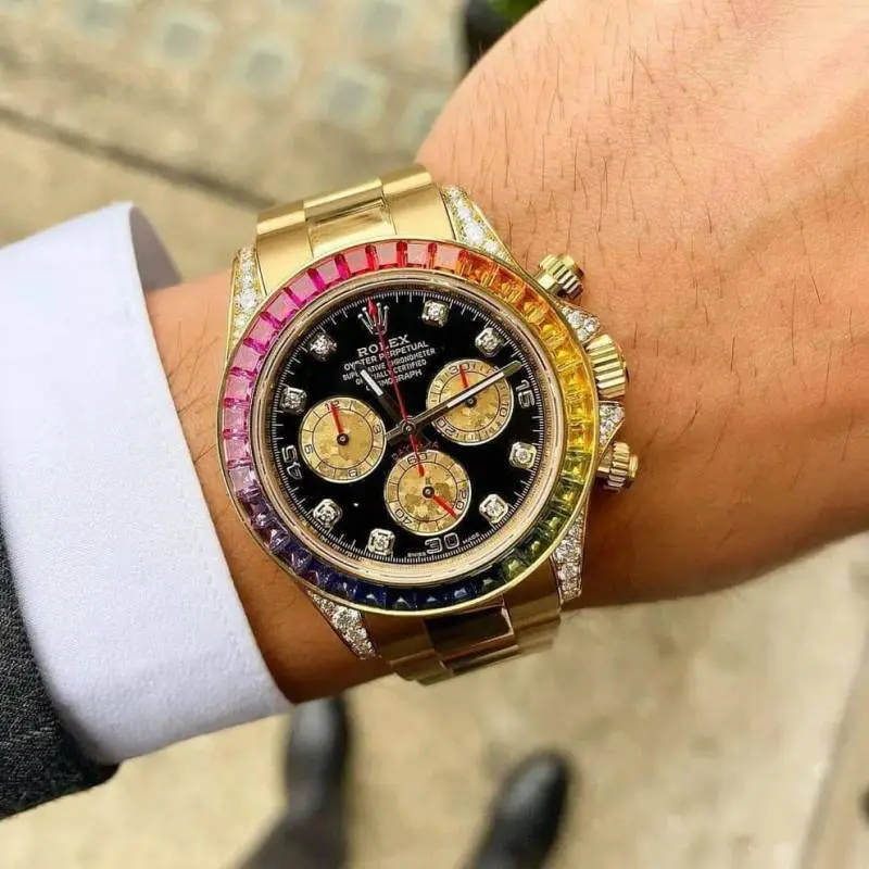 Rolex Oyster Perpetual Rainbow Gold - Image 6
