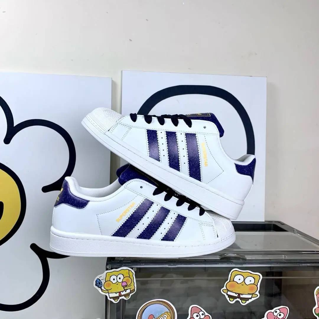 Adidas SUPERSTAR WHITE NAVY 2025 - Image 2