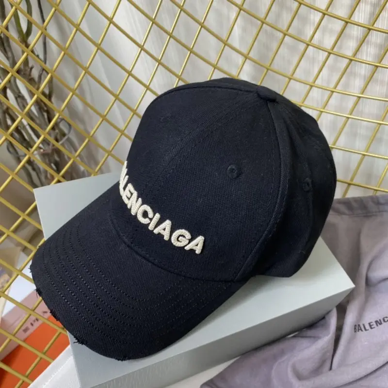 Balenciaga Black Denim Front Logo Premium Unisex Cap (With Safety Box) - Image 3