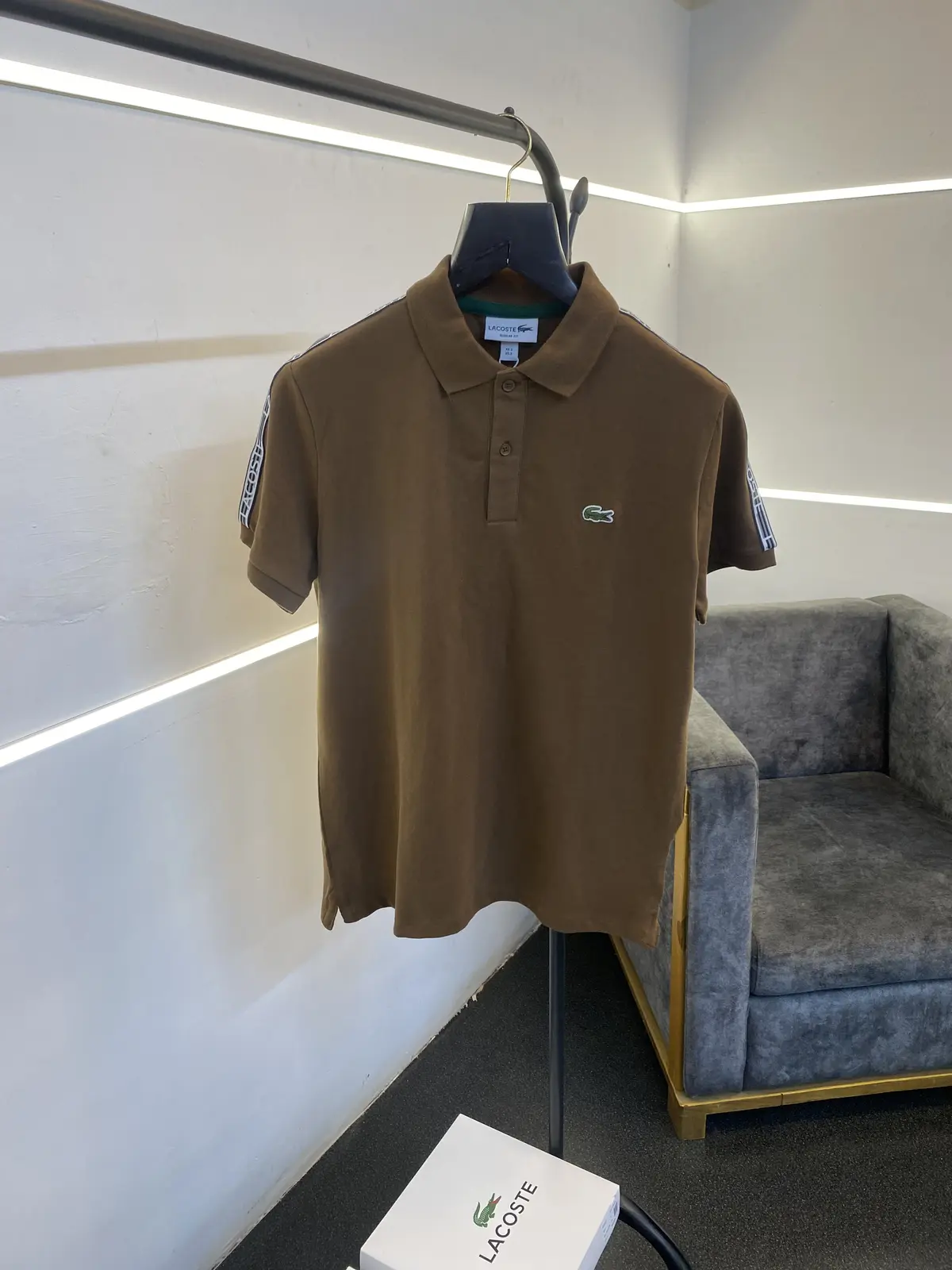 Lacoste imported box pack polo tshirt brown sale