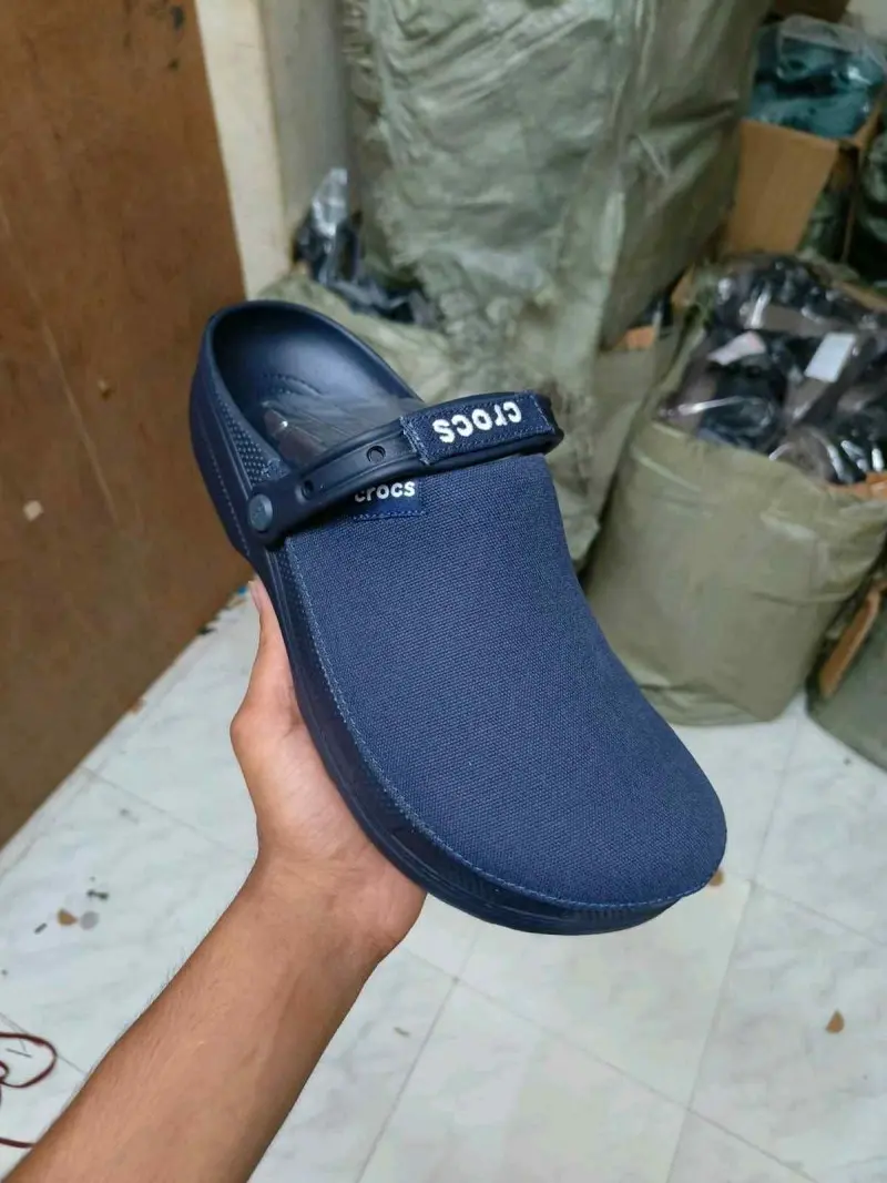 Crocs Classic Suede Crafted Clogs Navy Blue - Image 2