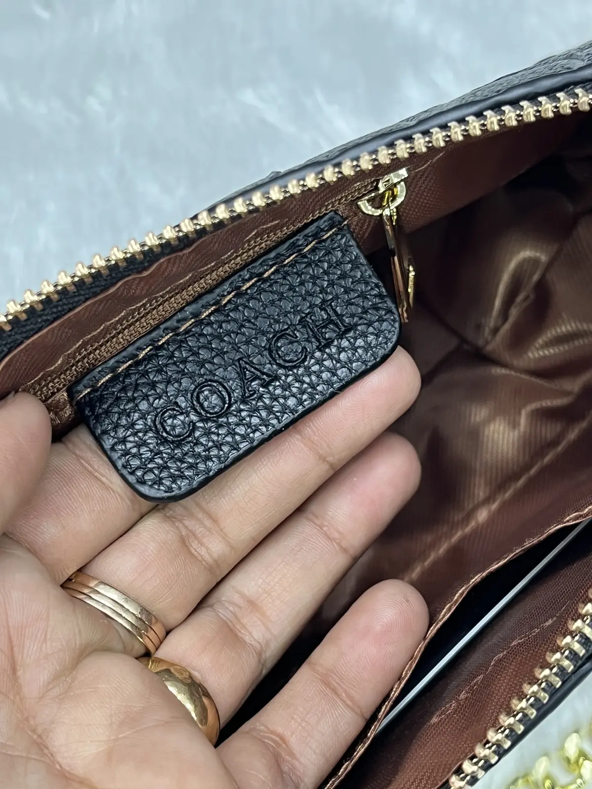 Coach Large Black Wristlet With DustCover - Image 5