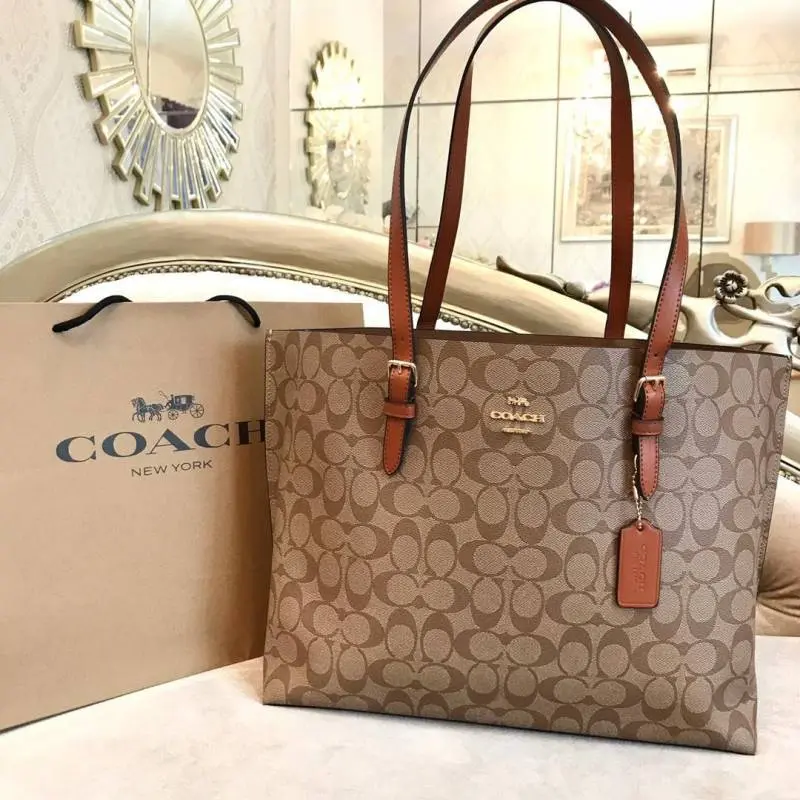Coach Mollie Tote Apricot-Brown With DustCover - Image 2