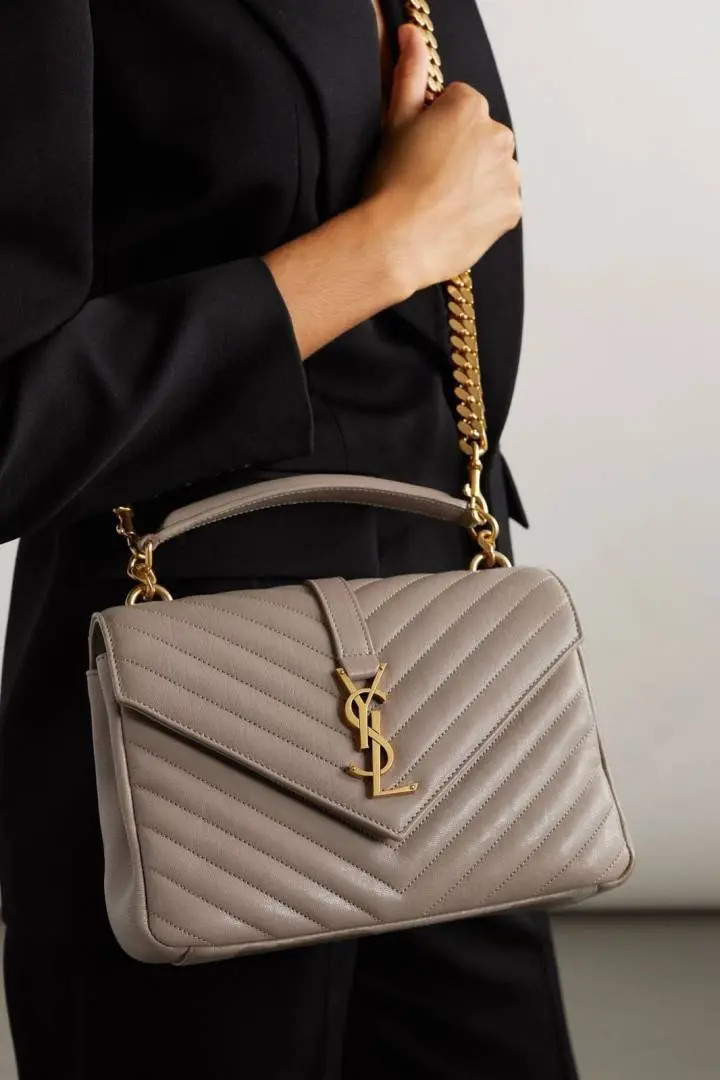 Ysl Collage Black-Silver Medium Shoulder Bag With Original Box & Dust Cover - Image 3