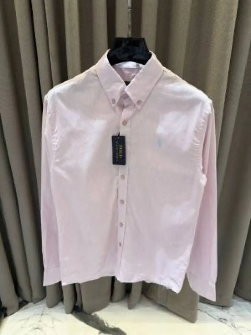 Ralph Lauren Chest Logo Full Sleeves Shirt Pink