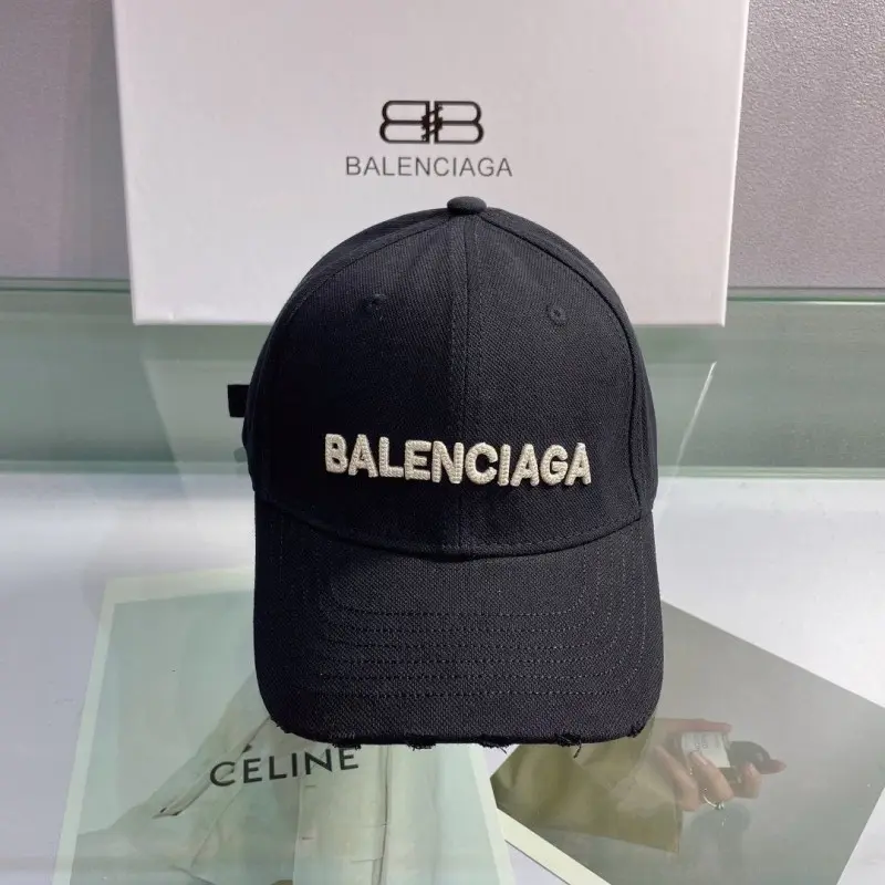 Balenciaga Black Denim Front Logo Premium Unisex Cap (With Safety Box) - Image 5