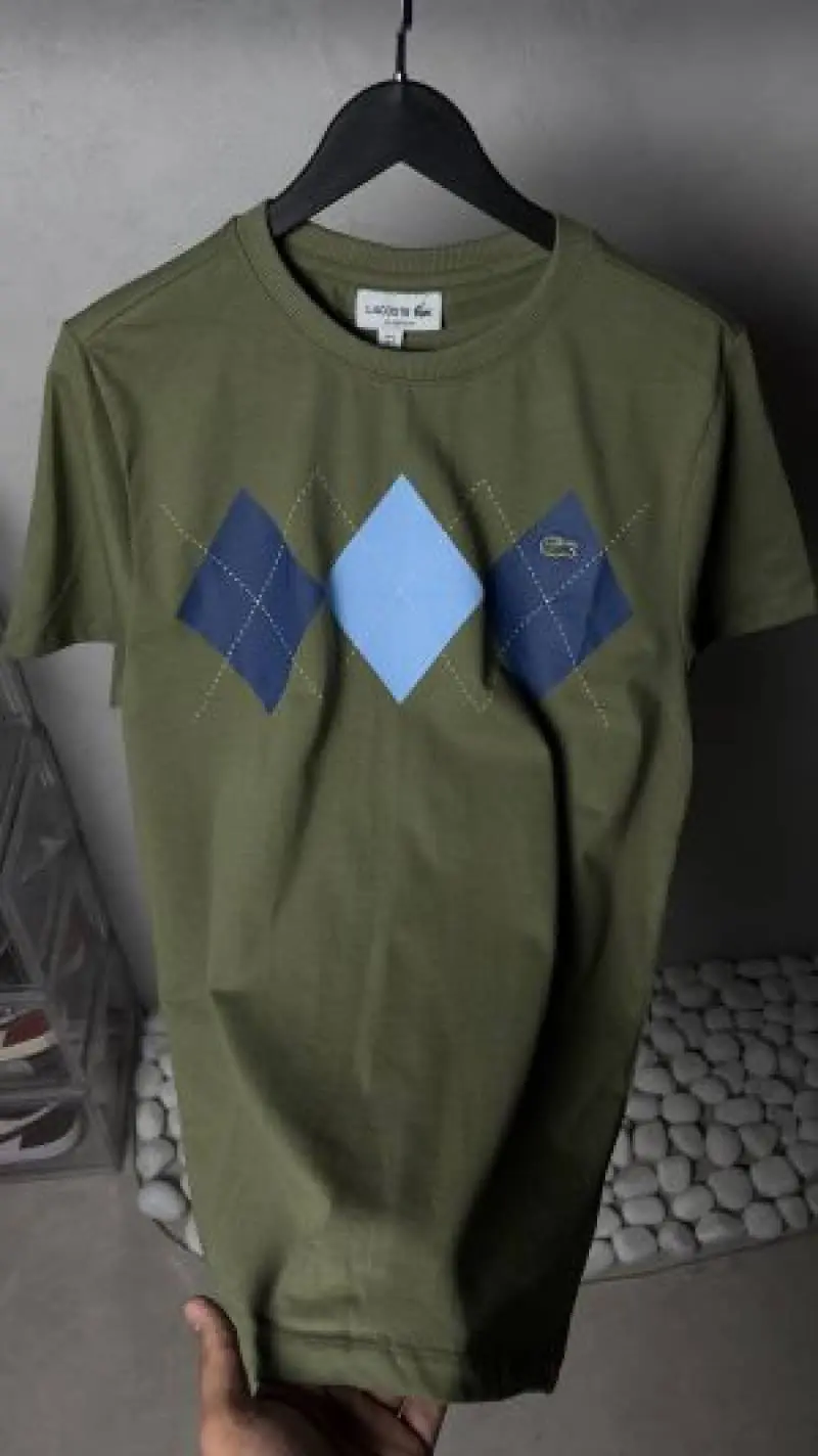Lacoste Diamond Print T-Shirt 1230. Sale-offer. VS1000 - Image 4