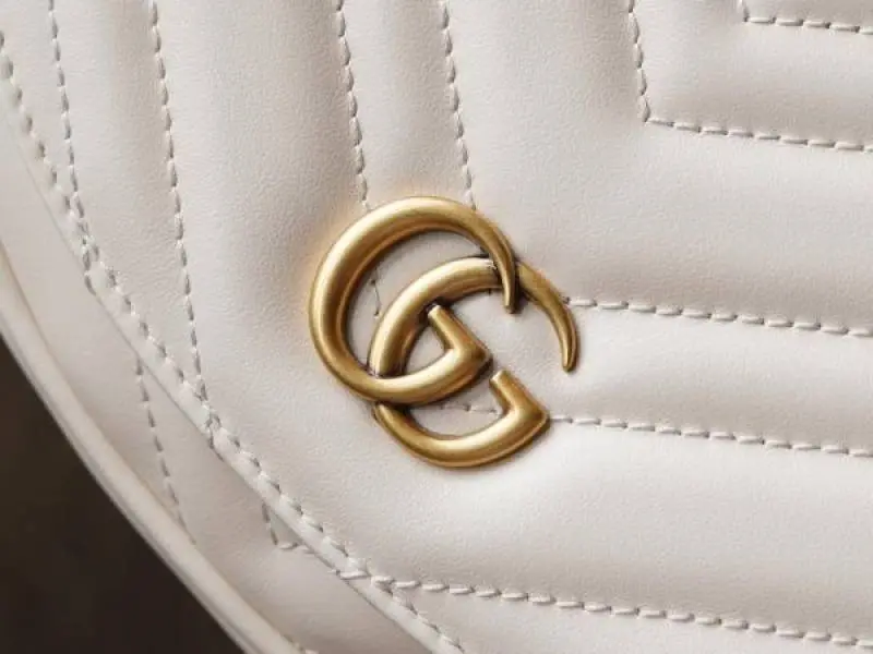 Gucci GG Marmont Moon Premium Shoulder Bag With OG Box & Premium Dust Bag & Carry Bag (White - 905) - Image 2