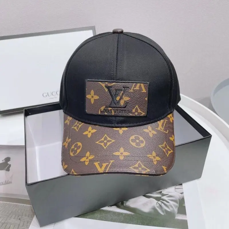 Louis Vuitton Front Logo Black Monogram Premium Unisex Cap (With Safety Box) - Image 2