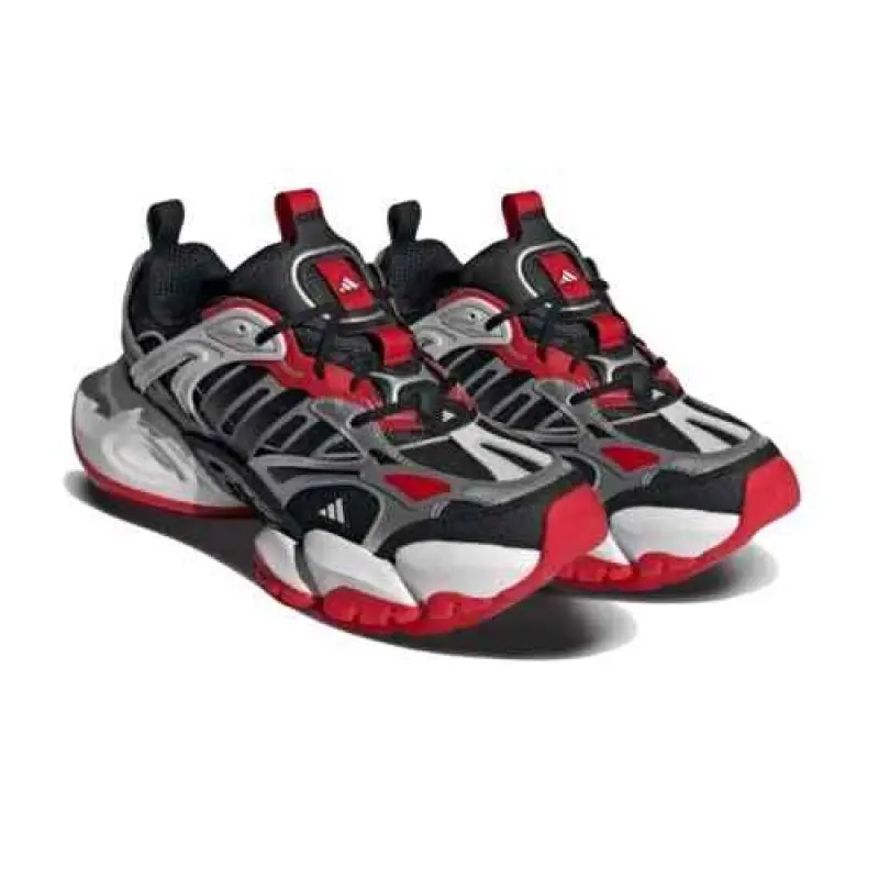 Adidas Vento XLG Runner Deluxe Black Silver Red 968 - Image 4