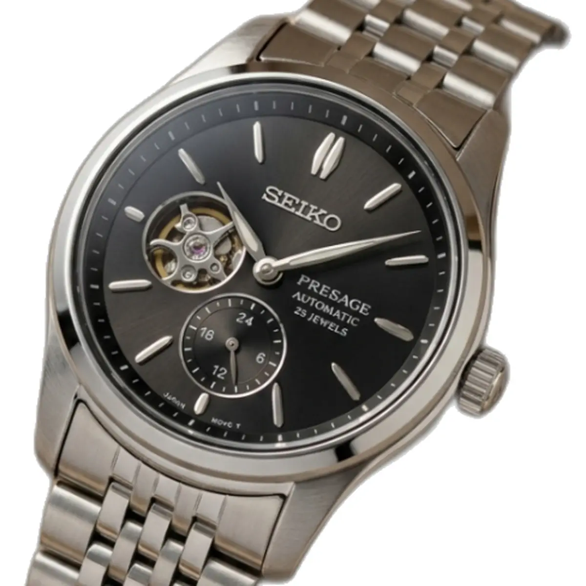 Seiko presage SPB471 Automatic silver Black - dial close-up