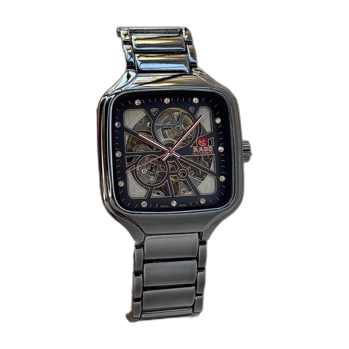 Rado True Square Open Heart Automatic Copper - front view