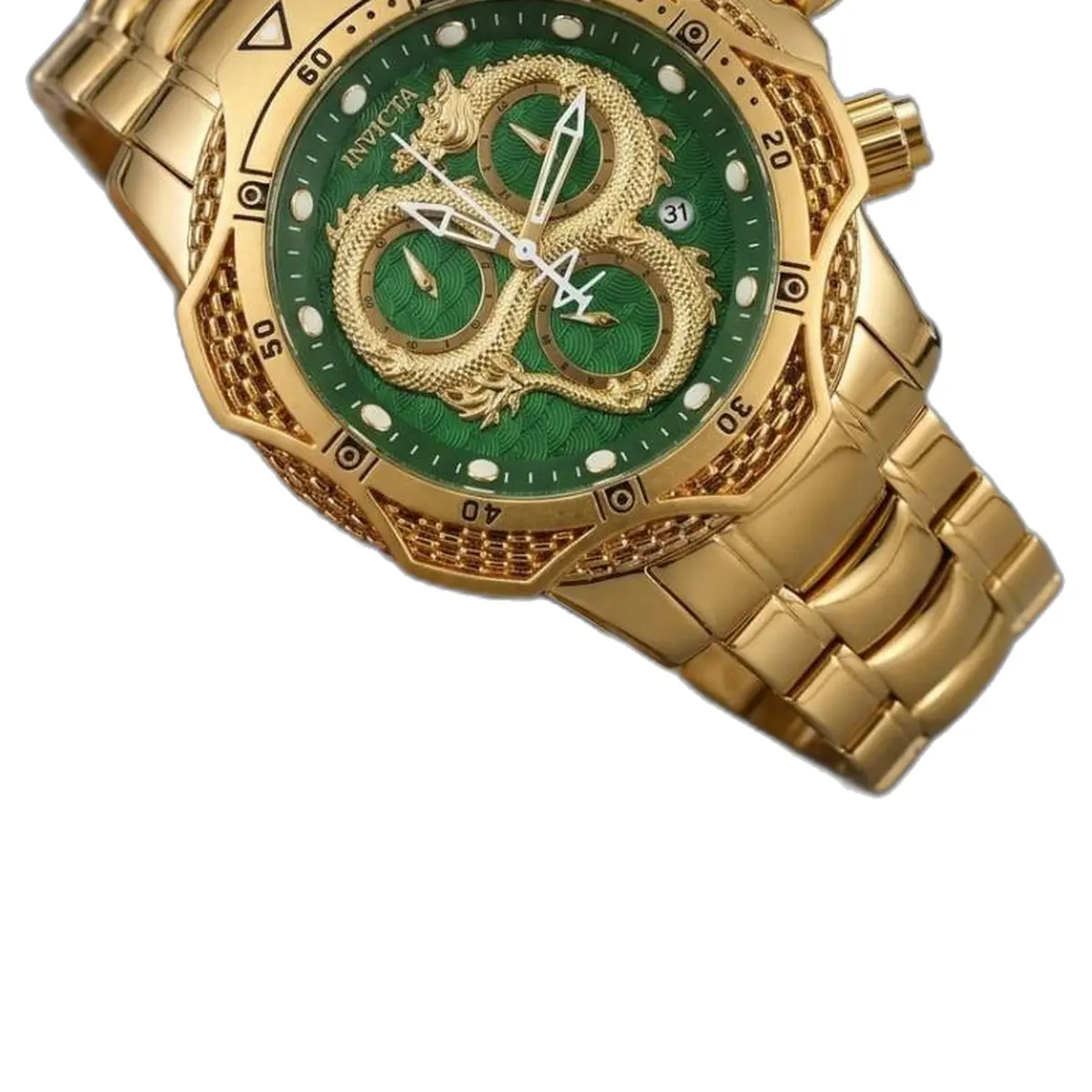 Invicta Dragon Venom Gold-Green - strap