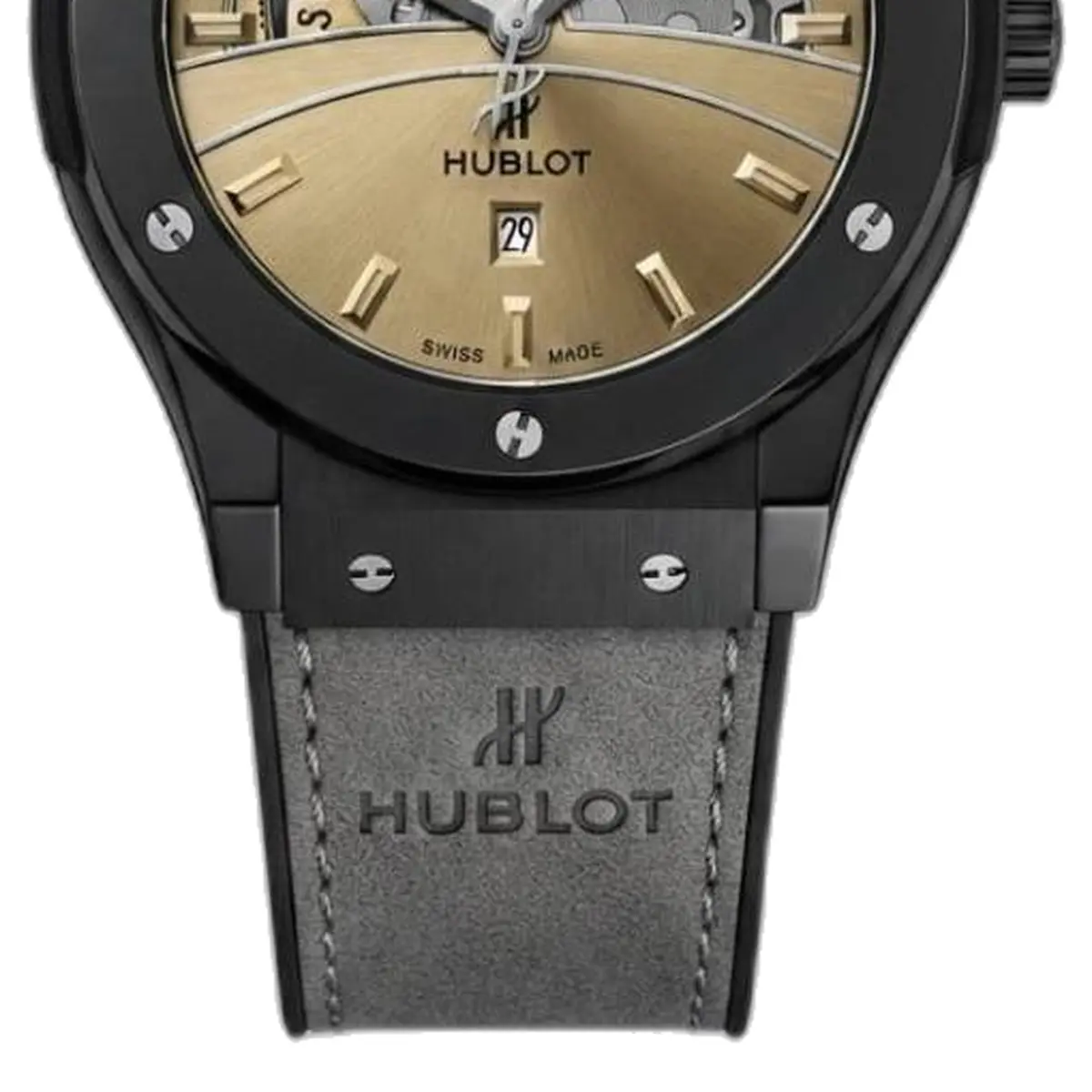 Hublot Big Bang Tourbillon Gray Leather - strap