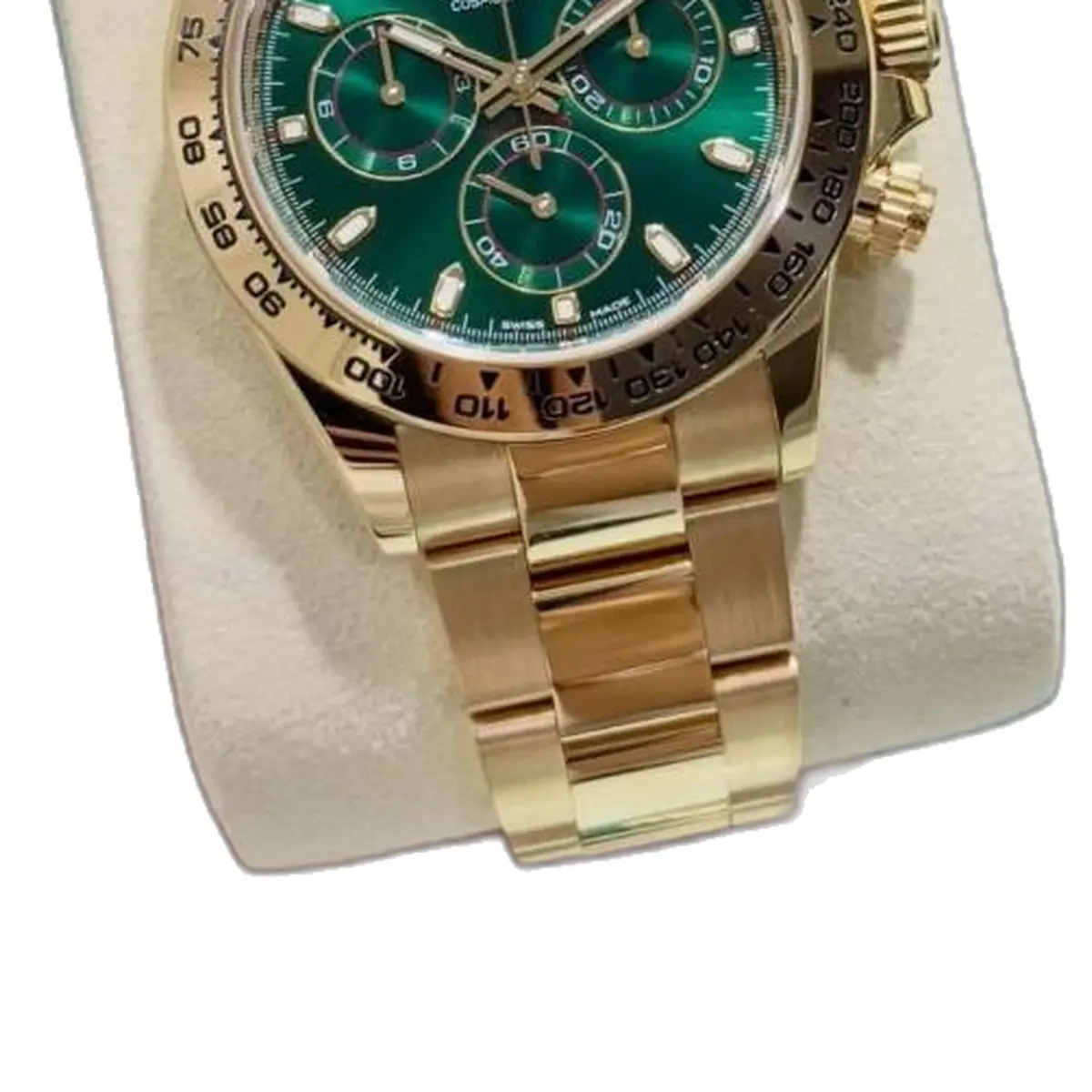 Rolex Oyster Perpetual Daytona Chosmograph Gold-Green - strap