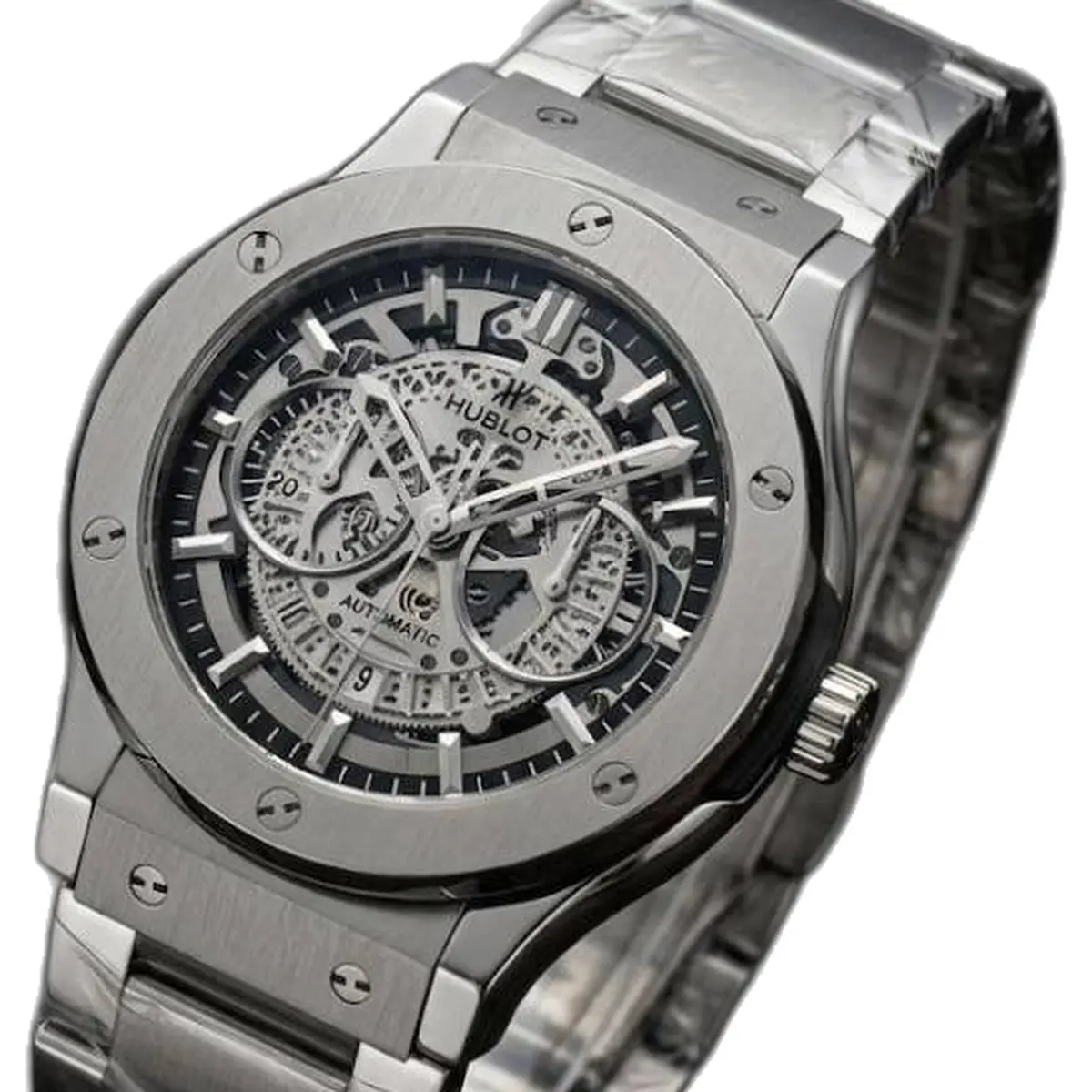Hublot Classic Fusion Aerofusion Chronograph White - dial close-up