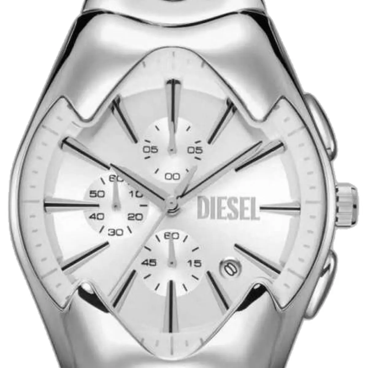 Diesel Mercurial Chronograph silver white - dial close-up