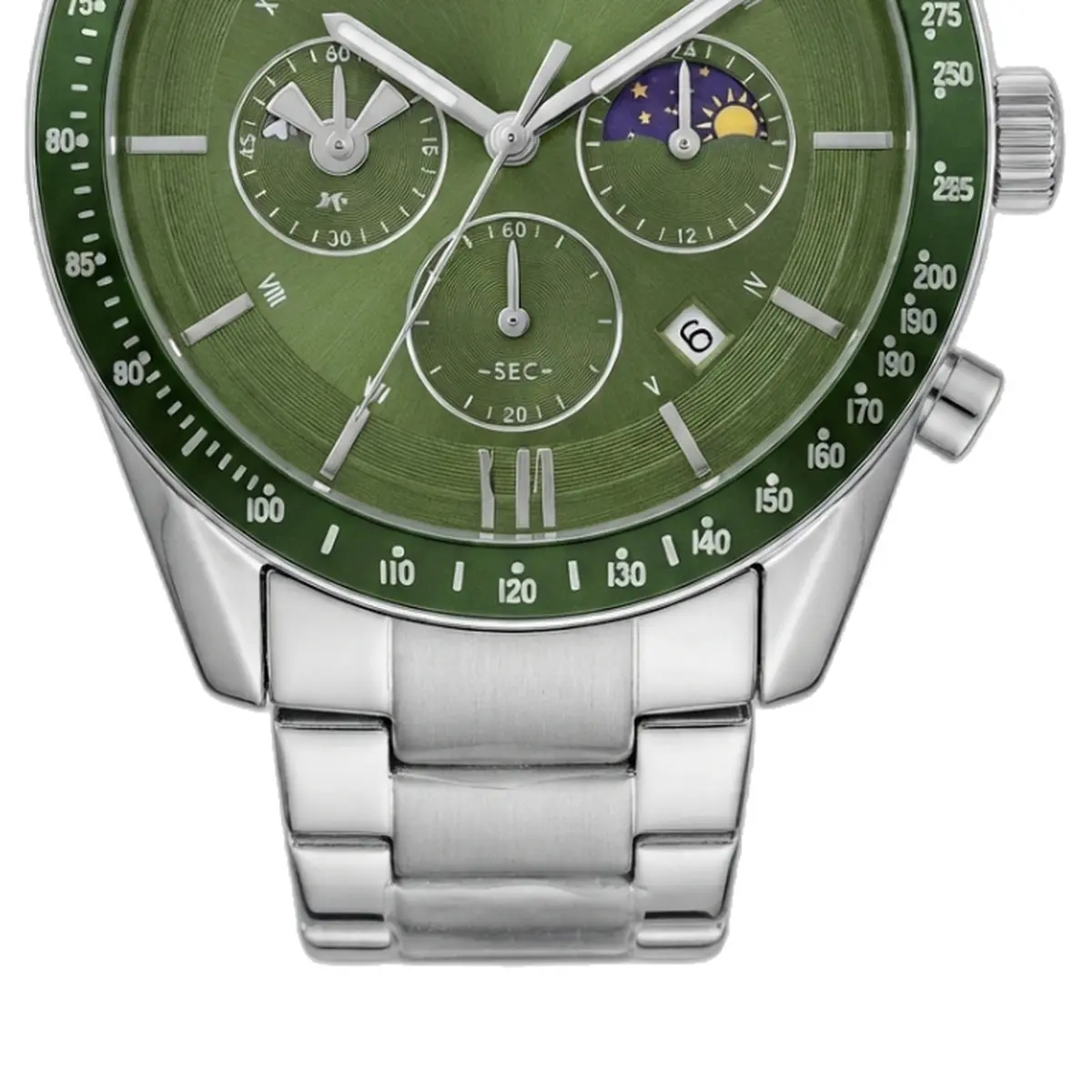 Tommy Hilfiger Multifunction Silver Green Dial - strap