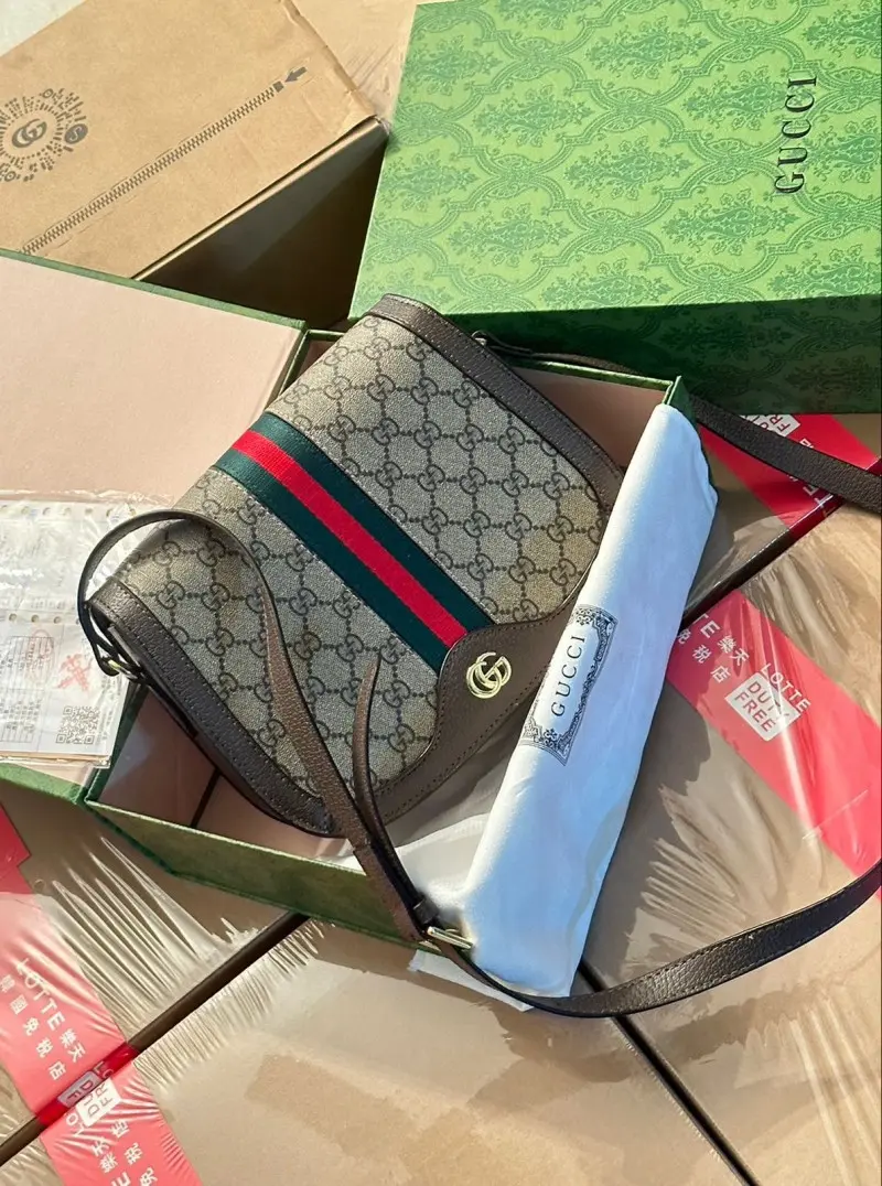 Gucci Ophidia GG Supreme Flap Bag With DoubleBox - Image 2