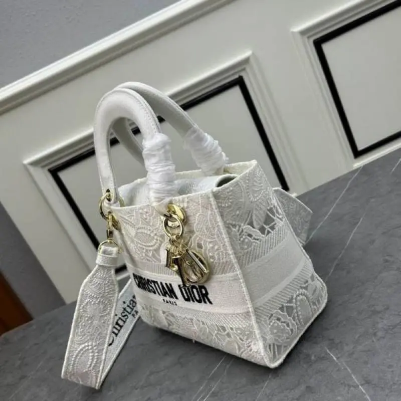 Diyor876 Lady My ABC D-Lite Embroidery Luxurious Quality With OG Magnetic Gift Box & Dust Bag & Scarf (White - 876) - Image 5