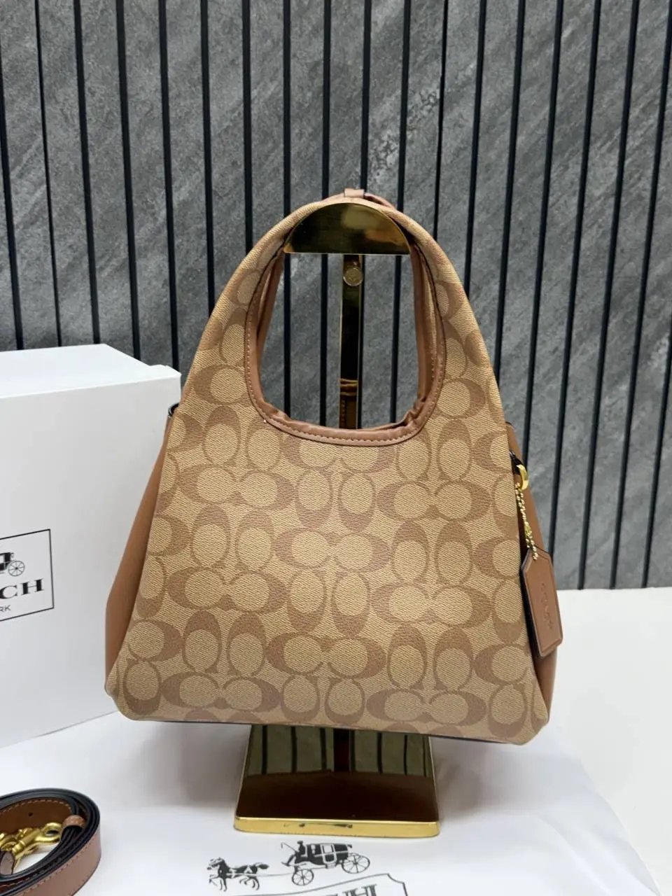 Coach Lana 23 Brown-Mono With OriginalBox DustCover LongBelt - Image 5