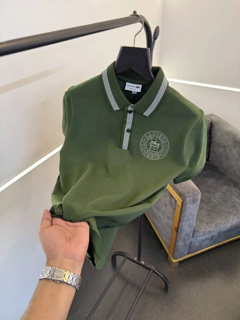 Lacoste Imported polo tshirt green - Image 2