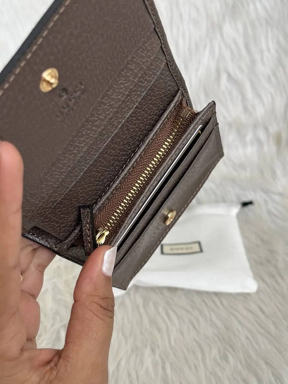 Gucci 02 Brown Mono Wallet With Original Box & DustCover Premium Quality - Image 10