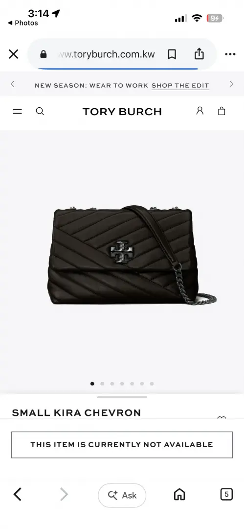 Tory Burcch All Black Kira Small Convertible Quilted Shoulder Bag With Double Box OG Packing - Image 3