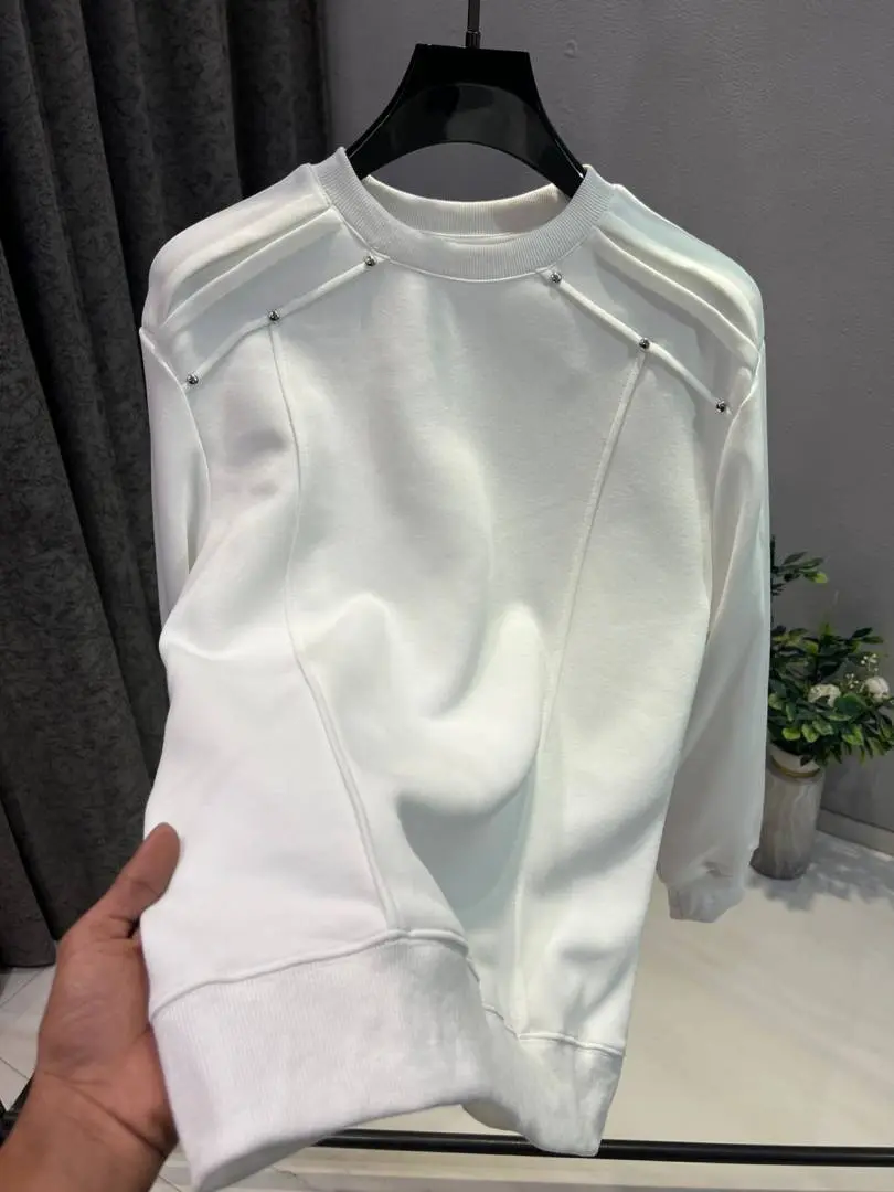 KOREAN IMPORTED HIGH DEMAND ARTICLE SWEATSHIRT WHITE - Image 4
