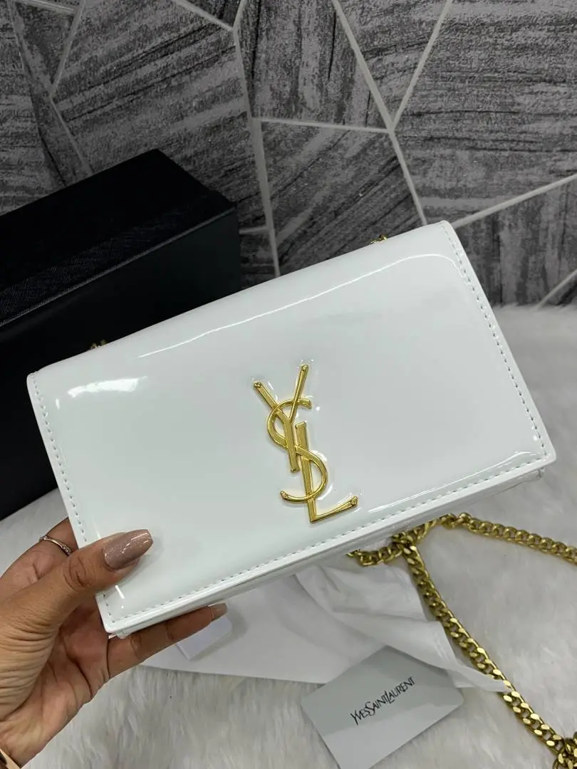 Ysl Patent Leather Flap Bag With Original Box & Dust Cover Packaging - Image 8