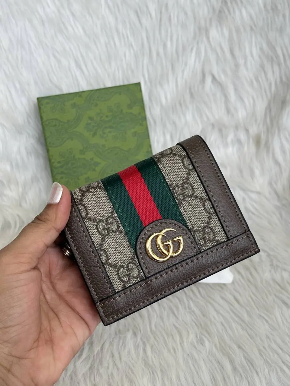 Gucci 02 Brown Mono Wallet With Original Box & DustCover Premium Quality - Image 3