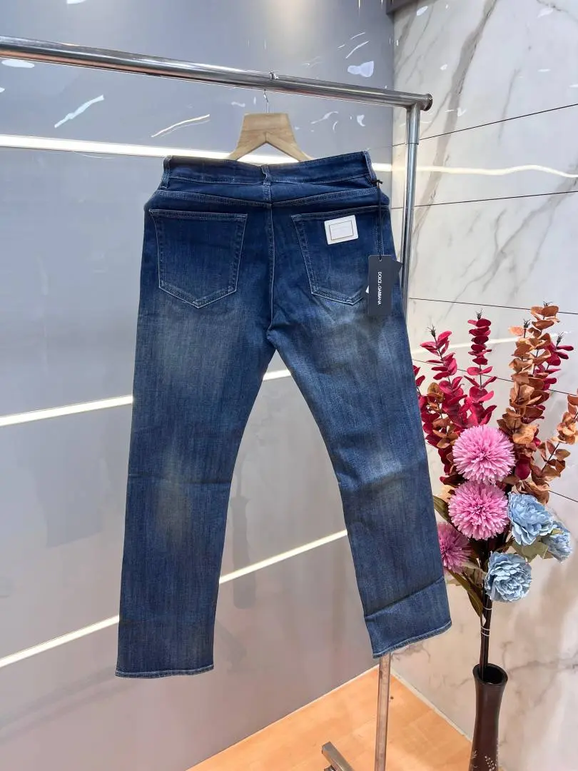 Dolce and gabban a dark shade premium imported stretchable lycra fabric straight fit denim with embroidered work Sale Offer 3476 - Image 2
