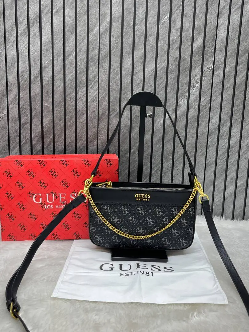 Guess GS6 Katey Black Shoulder Bag With Original Box & Dust Cover - Image 3