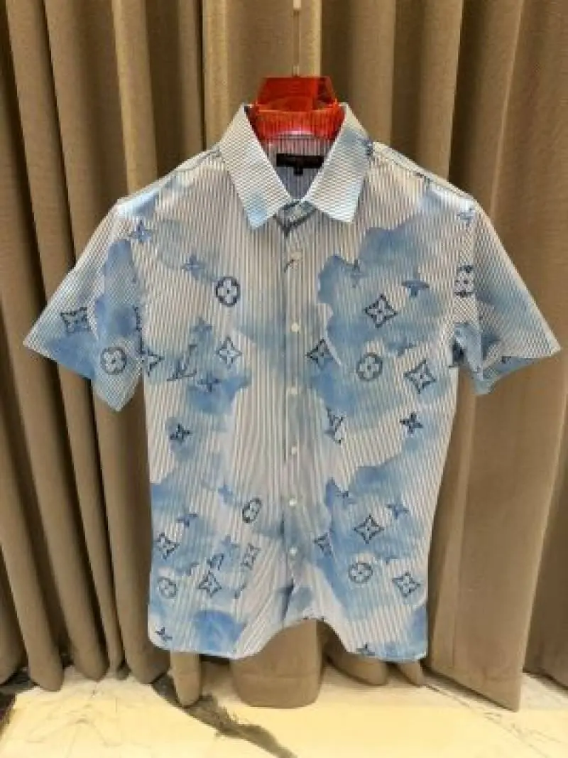 Lv imported Half Sleeves Shirt Sky blue - Image 4