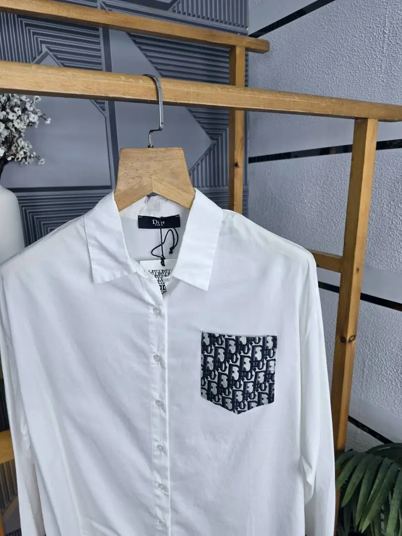 Dio Back Print Shirt White S110-W - Image 4